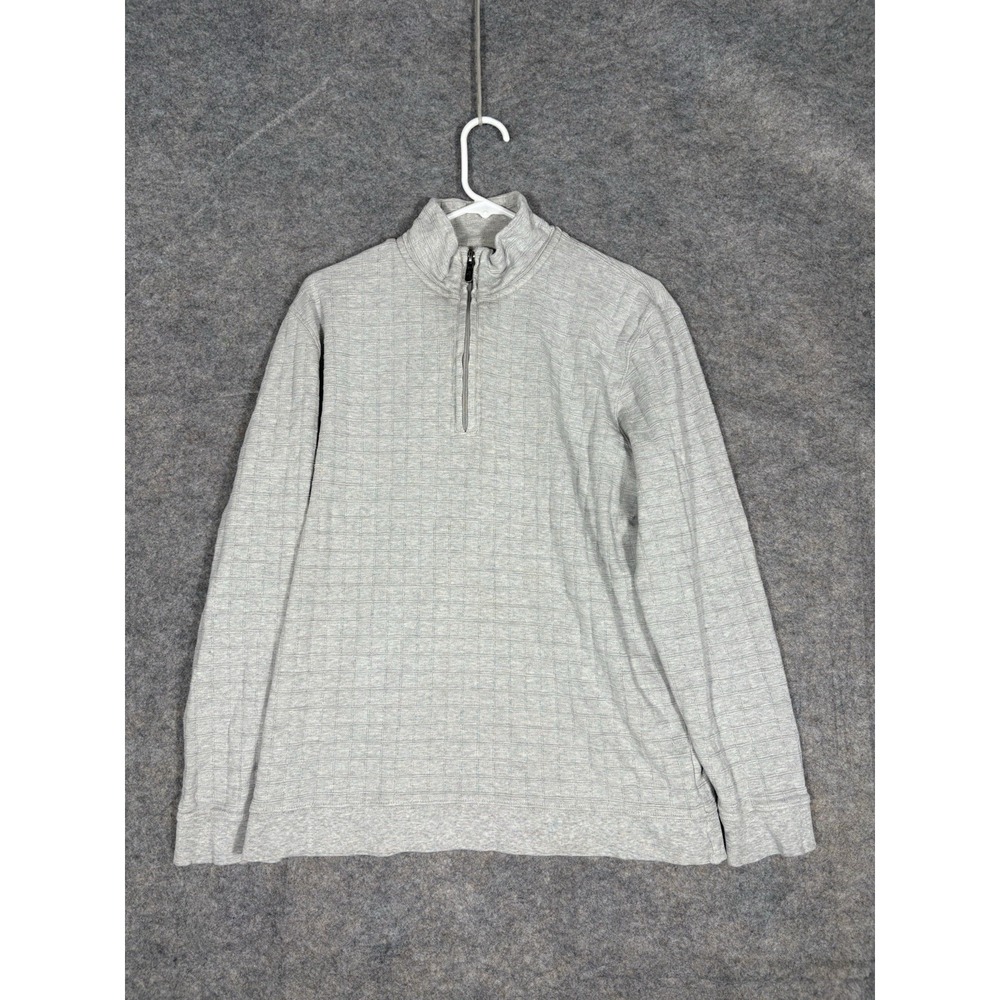 Bobby Jones Golf 1/4 Zip Squares Knit Pima Cotton Sweater‎ Size Large